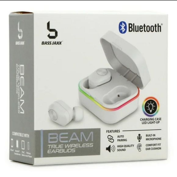 Bass Jaxx Beam Bluetooth Earbuds With 